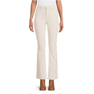 Boot Cut High Waist Corduroy Jeans Women's Size 16 Beige Stretch New With Tags